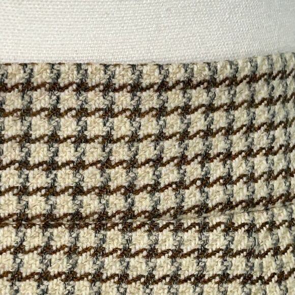 Escada women's wool and cashmere lined herringbone skirt size 38 - Picture 2 of 11